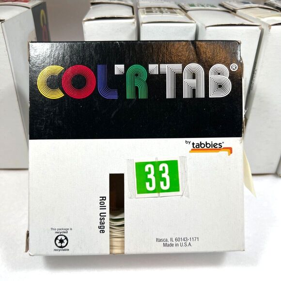Tabbies Original COL'R'TAB 11000 Series Numeric Labels 9 lot 1"H x1 1/2"W BUNDLE - Picture 6 of 11
